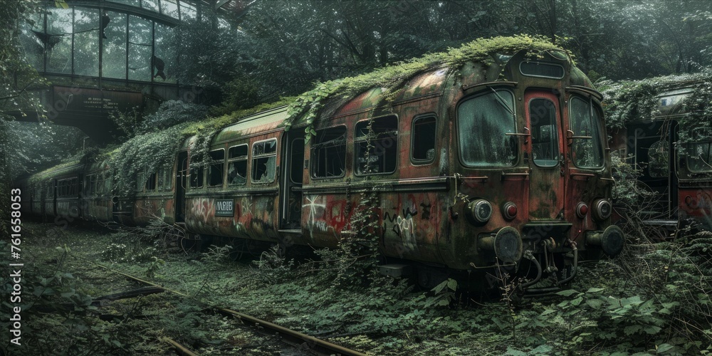 Nature's Reclamation: The Apocalyptic Train Nature's Reclamation: The Apocalyptic Train