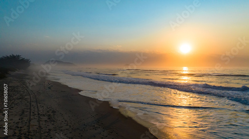 Mozambique Beach in Florian  polis  Brazil. Mo  ambique Beach