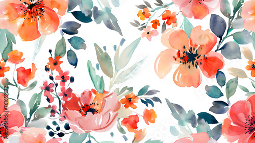 Seamless Botanical Watercolor Design