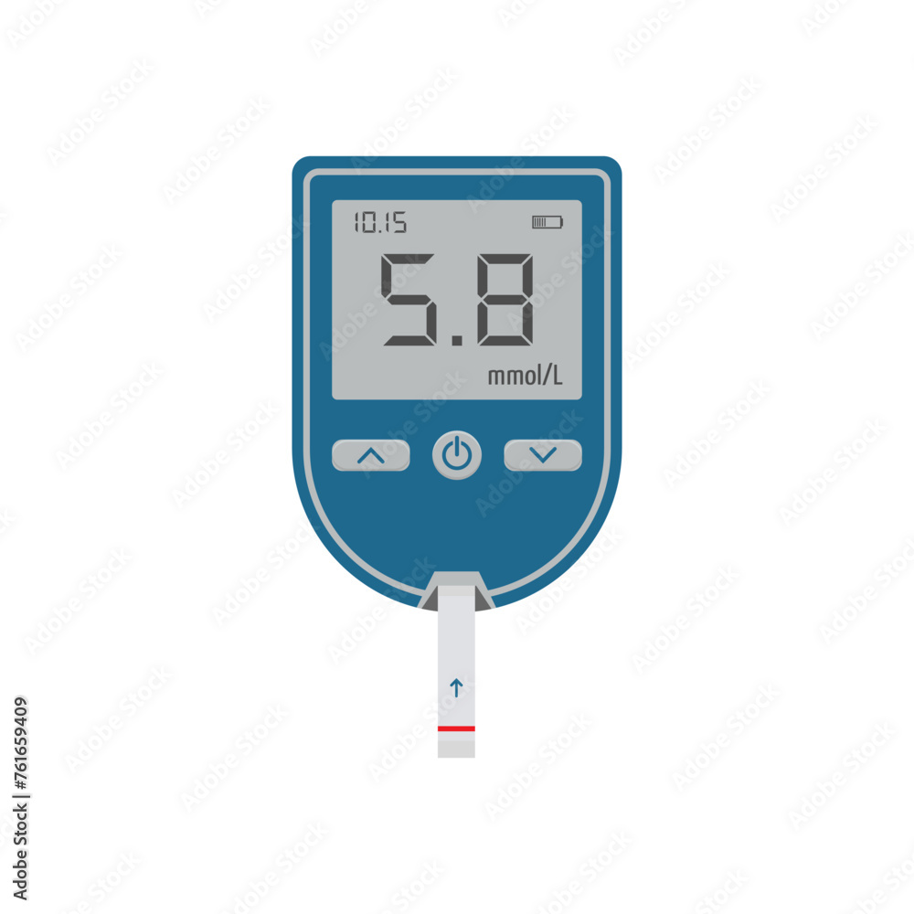 Glucometer. Medical Equipment for diabetes diagnosis. Blood glucose meter level test