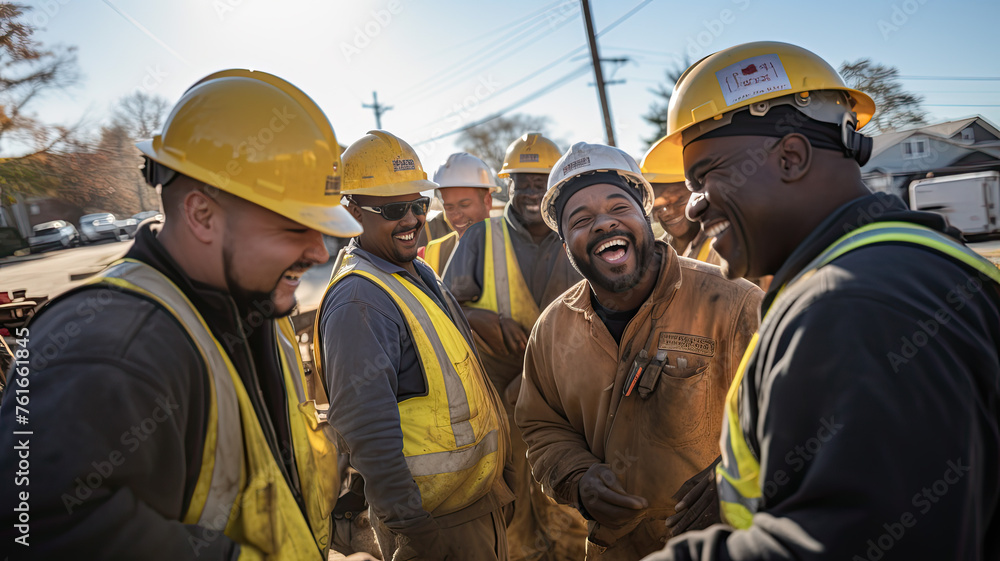 Smiling Builders on the Job Site Smiling Builders on the Job Site