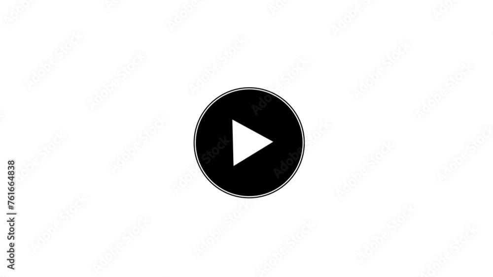 Black color play button. Video play icon, video symbol on white background. The play icon. Black color play button. Video play icon, video symbol on white background. The play icon.