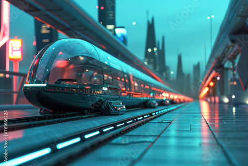 Urban Railroad: Fast Transit and Futuristic Journey through the United Arab Cityscape