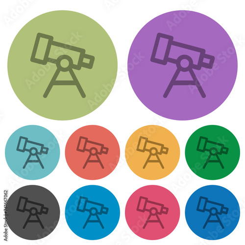 Telescope outline color darker flat icons