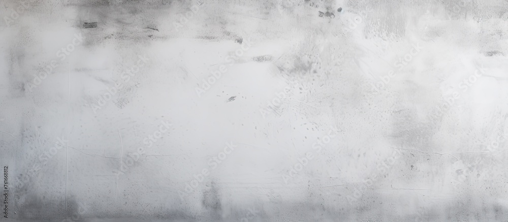 A close up of a white wall with a gray texture resembling a cloudy sky with cumulus clouds, creating an atmospheric and monochrome landscape