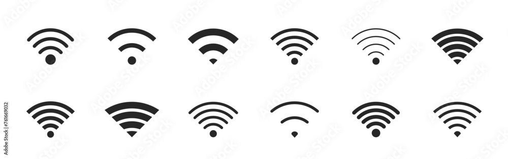 Wi-Fi Icon set symbol. Collection of stock vector images depicting symbols and icons related to wireless Wi-Fi connectivity. Wireless and wifi icon or wi-fi icon sign for remote internet access. Wi-Fi Icon set symbol. Collection of stock vector images depicting symbols and icons related to wireless Wi-Fi connectivity. Wireless and wifi icon or wi-fi icon sign for remote internet access.