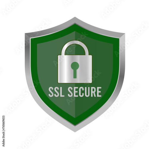Secure SSL Encryption Logo, Secure Connection Icon Vector Illustration, SSL Certificate Icon, Secure SSL Encryption Vector Illustration 