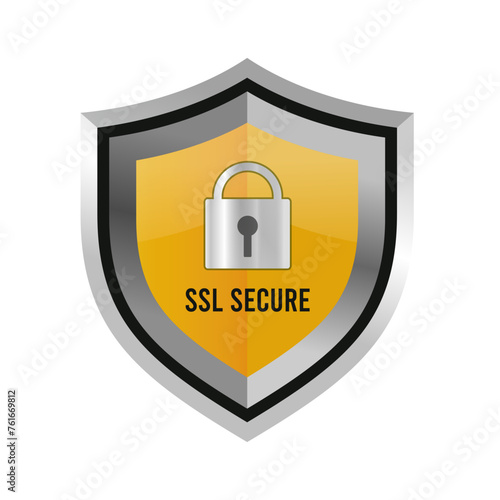 Secure SSL Encryption Logo, Secure Connection Icon Vector Illustration, SSL Certificate Icon, Secure SSL Encryption Vector Illustration 