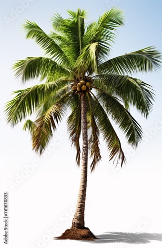 a palm tree with coconuts on top