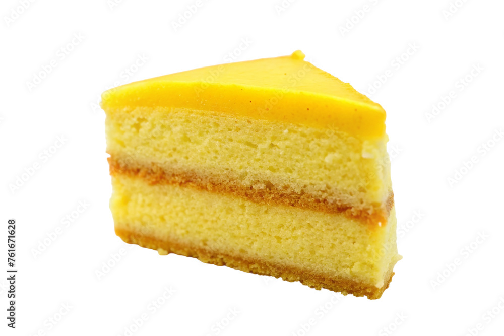Yellow cake of slice. isolated on transparent background. Yellow cake of slice. isolated on transparent background.