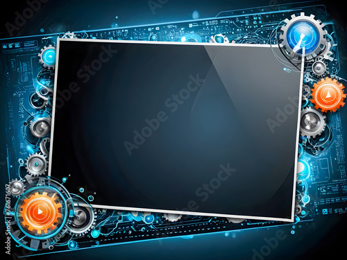 Abstract technology background with copy space.