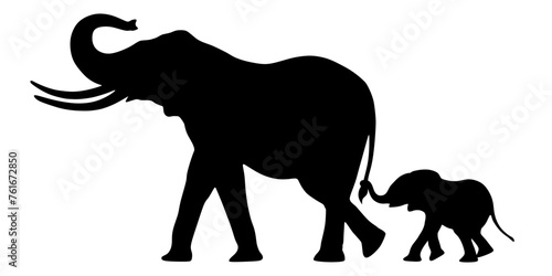 an elephant with a baby elephant
