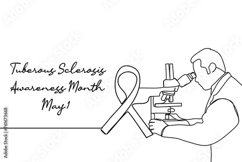 line art of Tuberous Sclerosis Awareness Month good for Tuberous Sclerosis Awareness Month celebrate. line art. illustration.