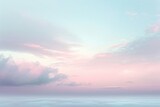 This stunning photograph offers an encompassing and commanding vista of the ocean seen from a high vantage point, A tranquil fusion of soft pastels suggesting a serene sky at dawn, AI Generated