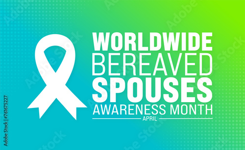 April is Worldwide Bereaved Spouses Awareness Month background template. Holiday concept. use to background, banner, placard, card, and poster design template with text inscription and standard color.
