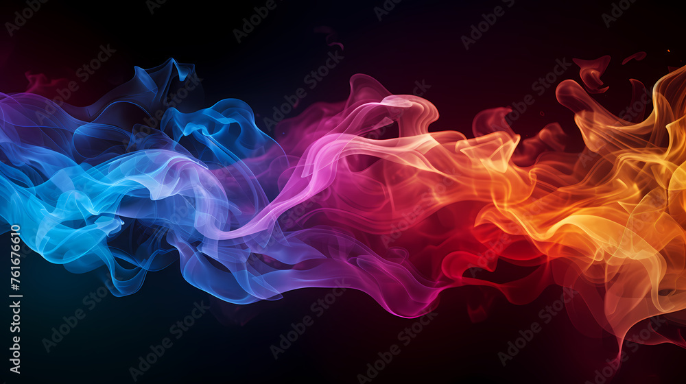 Fototapeta premium Colorful abstract smoke background