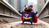 A Mole In A Superhero Cape Saving The Underground