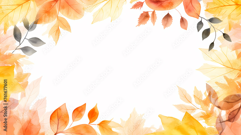 Watercolor abstract background autumn collection Watercolor abstract background autumn collection