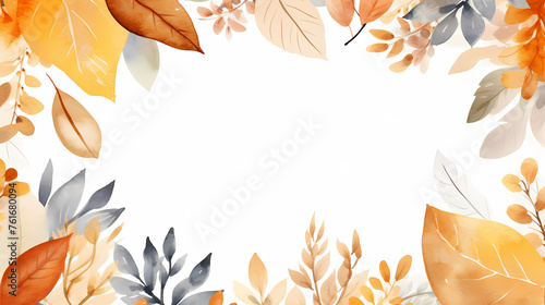 Watercolor abstract background autumn collection