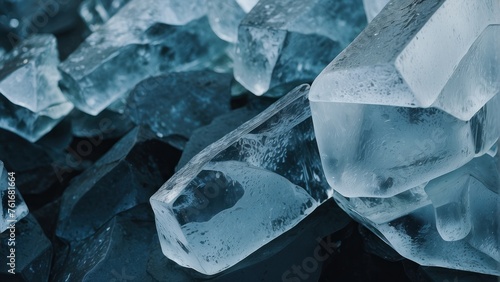 Frozen Shadows Abstract Dark Ice Patterns Conjuring Frozen Depths