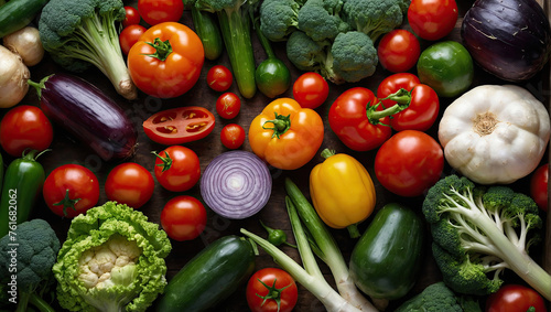 A pattern of ripe vegetables is a vegetable background for vegetarians  healthy eating  and eco-friendly gardening