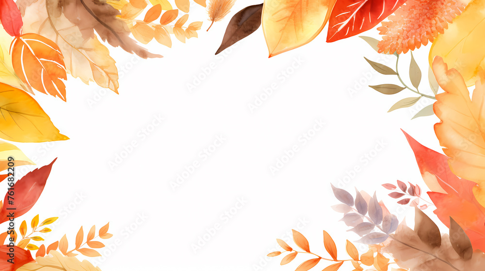 Flat simple tropical leaves, autumn series Flat simple tropical leaves, autumn series