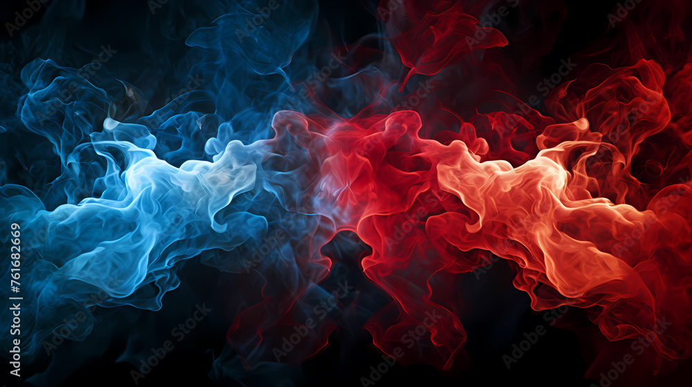 Fototapeta premium Colorful bokeh and smoke background