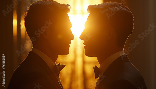 The wedding of two gay men
