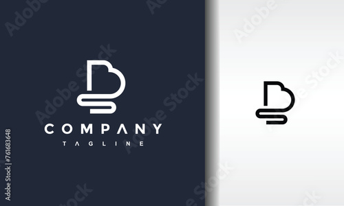 monogram letter BS logo photo