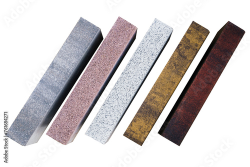 Slika na platnu The photo captures the beauty of concrete sidewalk blocks in a myriad of colors, making it an ideal option for adding a pop of color to any design project