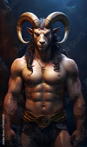 Capricorn, the zodiac sign in the guise of a strong man