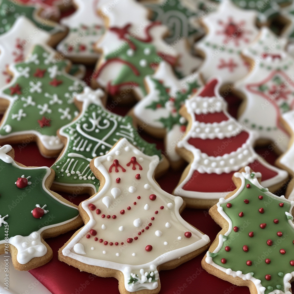 Christmas cookies. Image made by artificial intelligence.	
