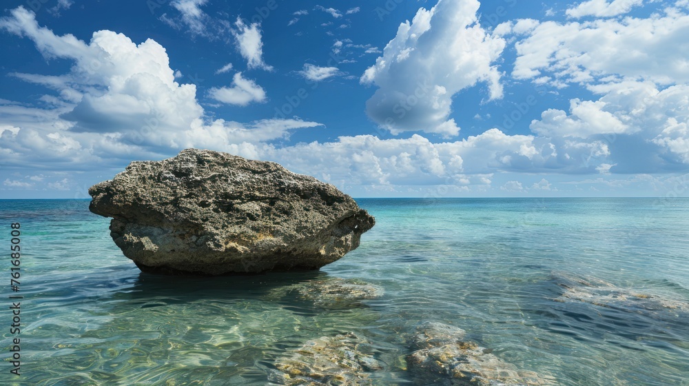 Obraz premium Beaty limestone rock in the ocean