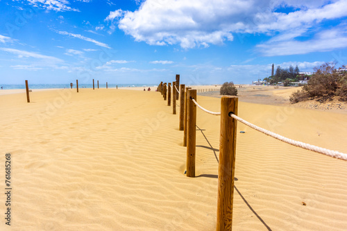 Dunes and Coastline of Maspalomas on Gran Canary Island