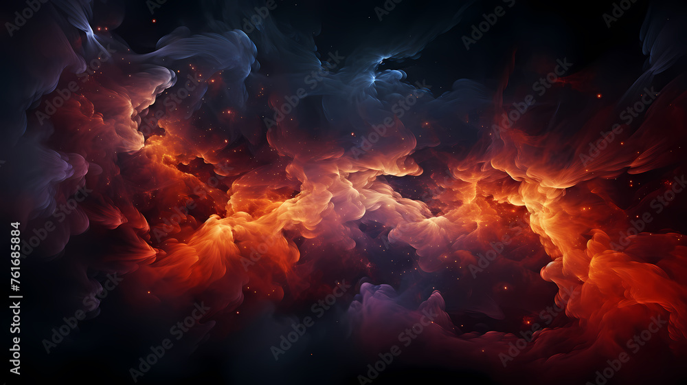 Fototapeta premium Colorful bokeh and smoke background