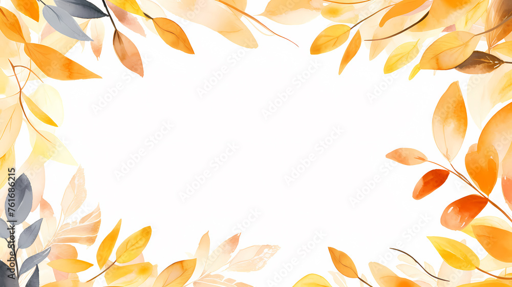 Flat simple tropical leaves, autumn series Flat simple tropical leaves, autumn series