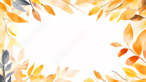 Flat simple tropical leaves  autumn series