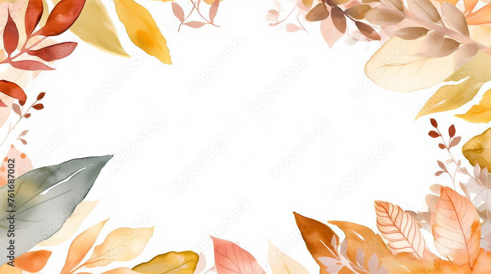 Flat simple tropical leaves, autumn series Flat simple tropical leaves, autumn series
