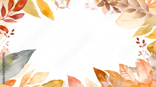 Flat simple tropical leaves  autumn series