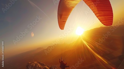Paragliding. A daring adventure, defying limits with paragliding skills.
