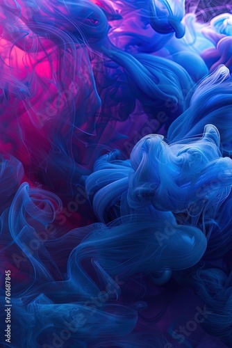 Abstract smoky background. Red and blue mystical effect. Hypnotic red and blue mist. © Евгений Федоров