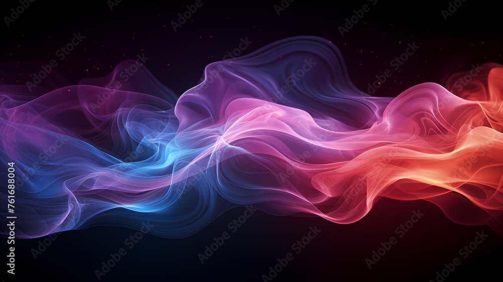 Colorful bokeh and smoke background