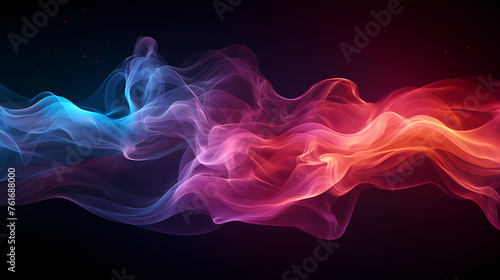 Colorful bokeh and smoke background