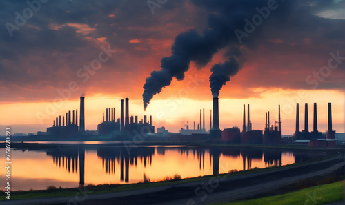 Emission of harmful substances polluting the atmosphere from industrial enterprises