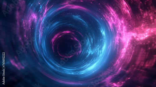 Whirling vortex in neon pink and blue.