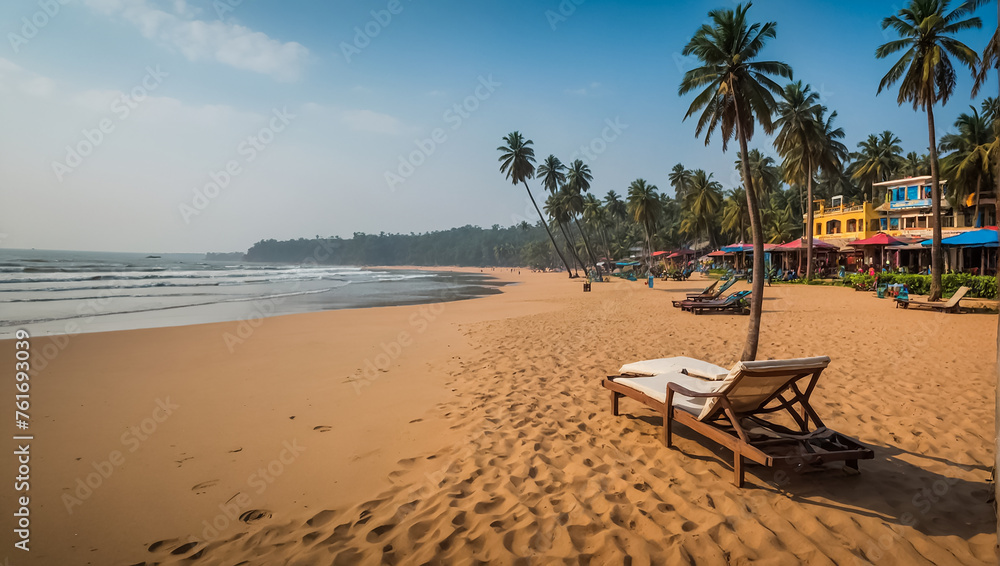 beautiful  beach in Goa India