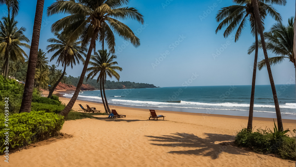 Obraz premium magnificent beach in Goa India idyllic