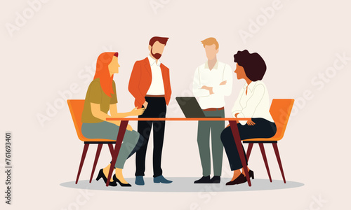 Informal gathering of a business team, collaboratively analyzing data to uncover valuable insights