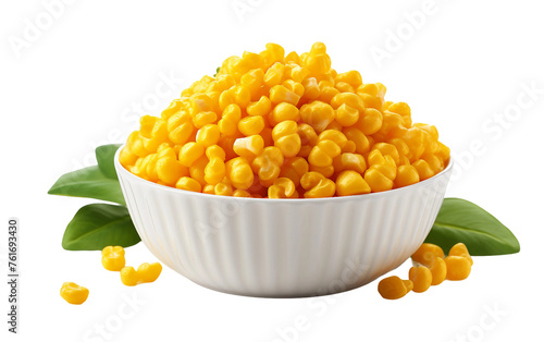 Corn Puffs Isolated on a Clear Surface