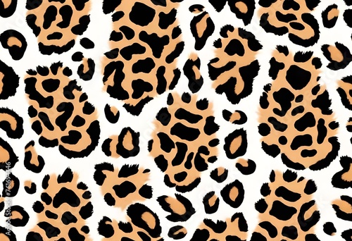 abstract cheetah and leopard fur pattern. Yellow orange and black.